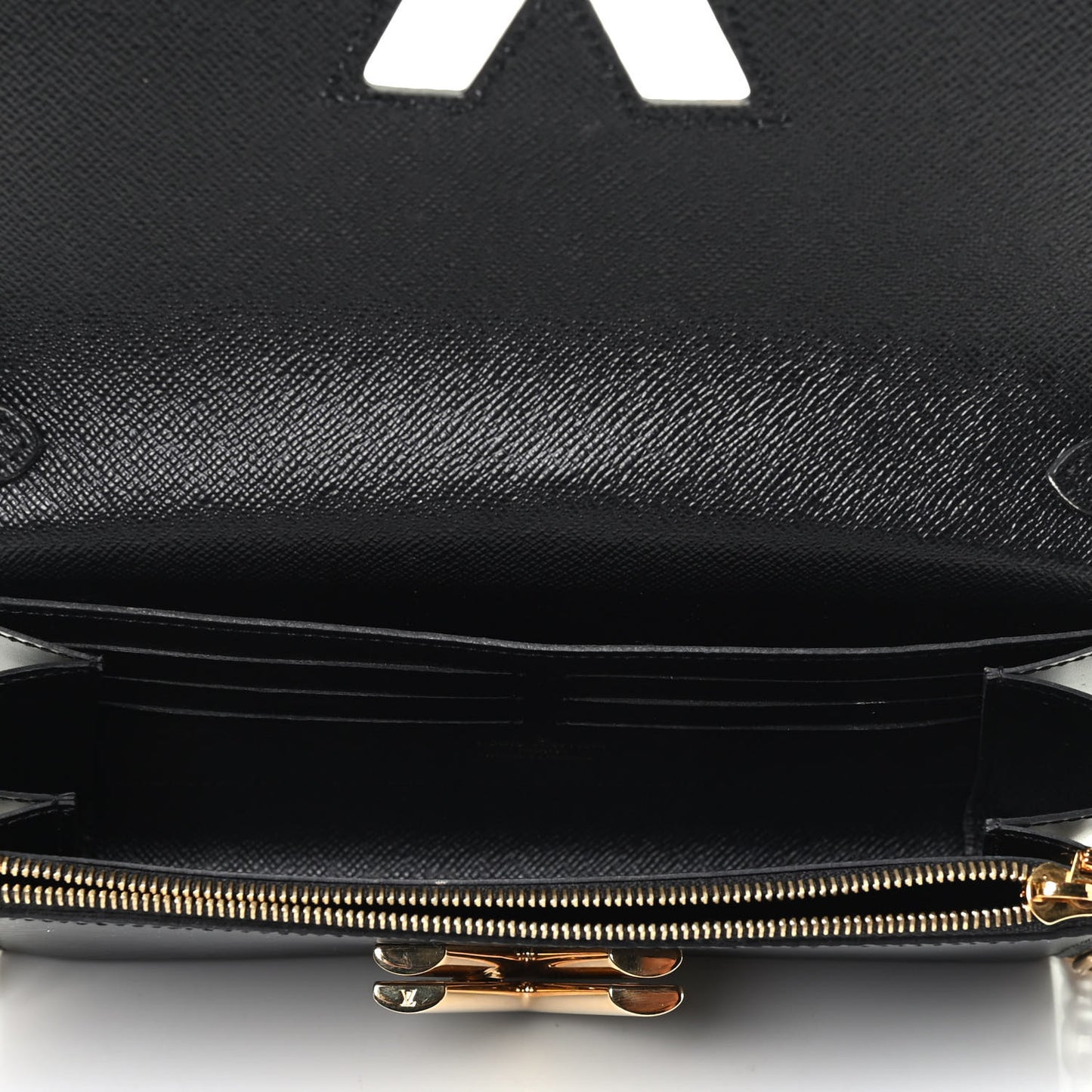 Epi Sequin Bird Twist Chain Wallet PM Black