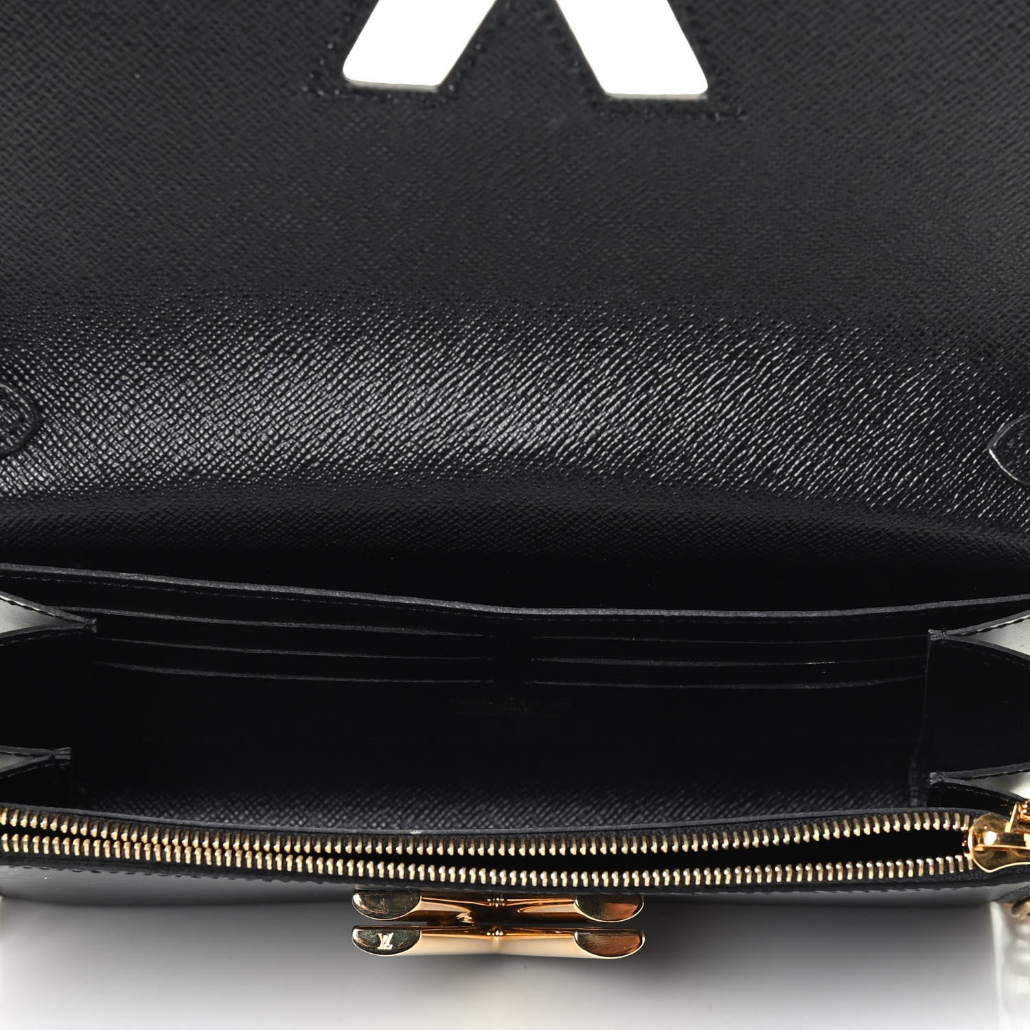 Louis Vuitton Epi Sequin Bird Twist Chain Wallet PM Black 5 of 9