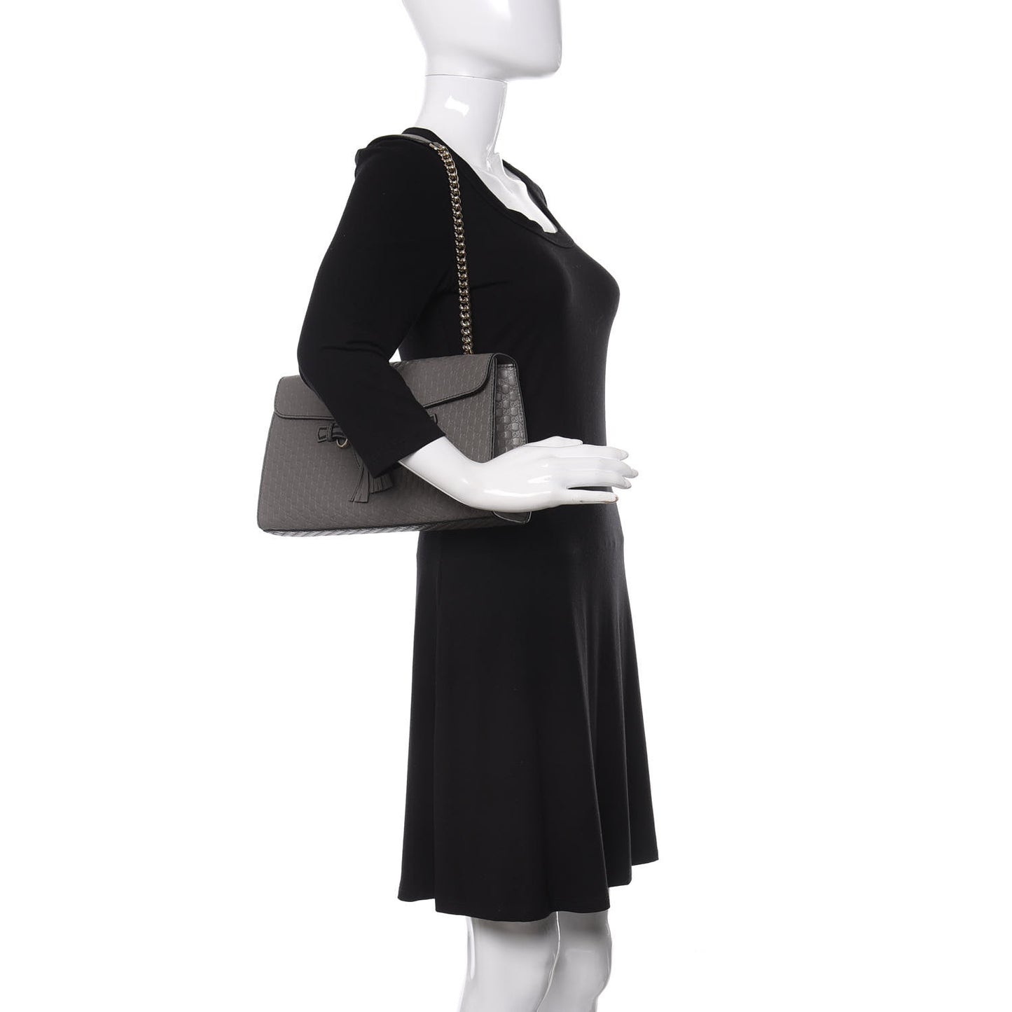 Soft Microguccissima Medium Emily Chain Shoulder Bag Loess
