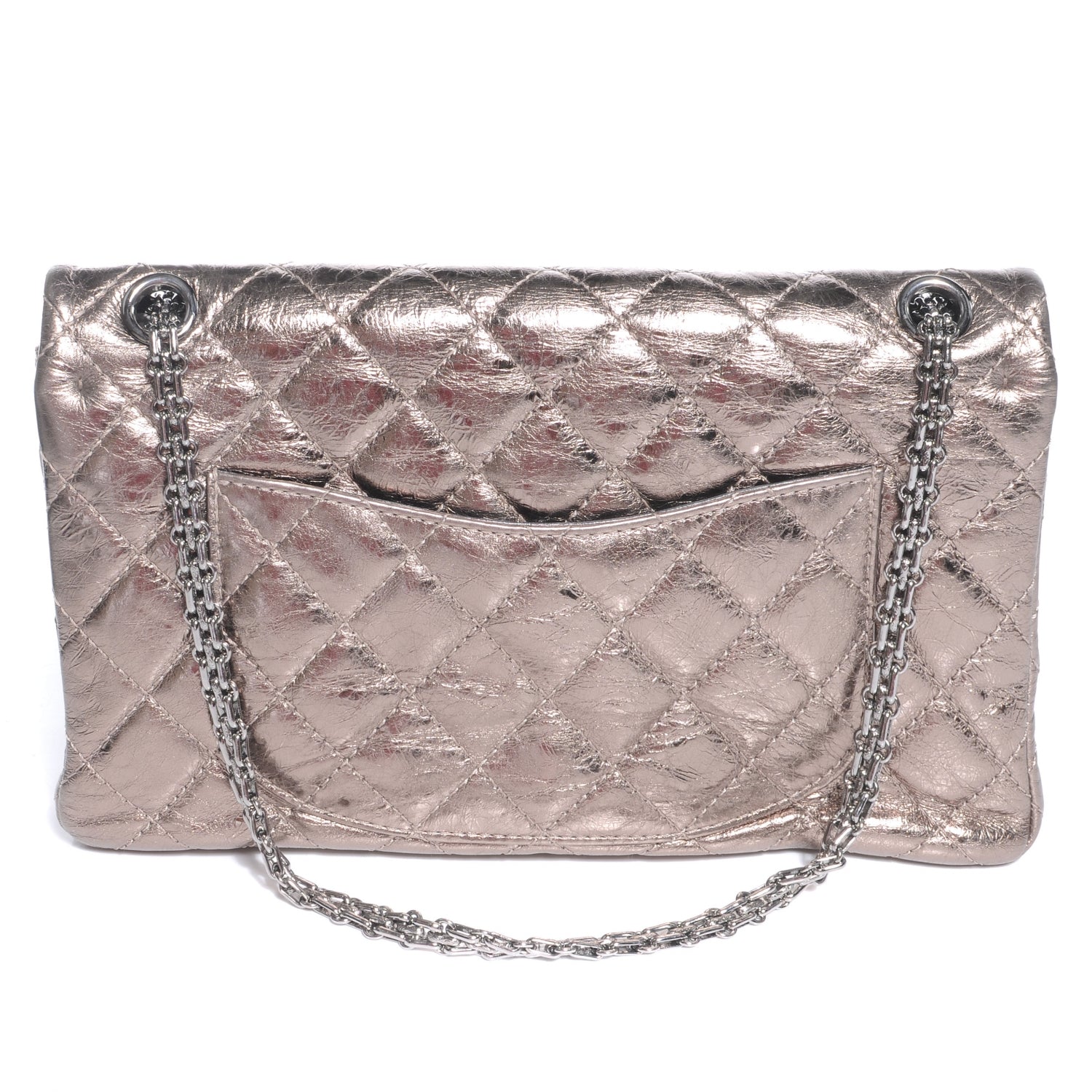 Chanel Aged Calfskin 2.55 Reissue 226 Flap Metallic Silver 3 of 7