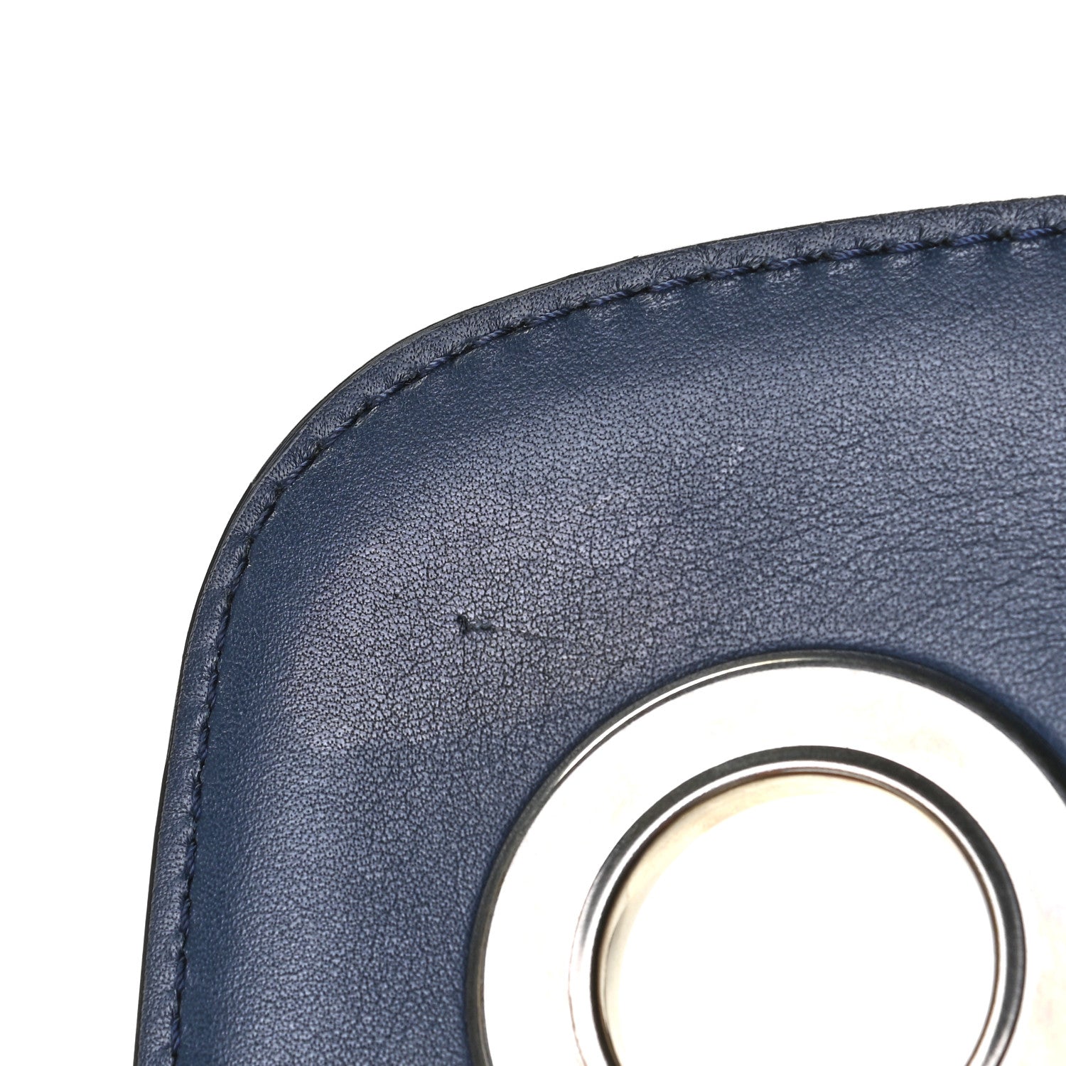 Burberry Smooth Calfskin 1983 Knight Check Grommet Chain Shoulder Bag Ink Blue 12 of 12