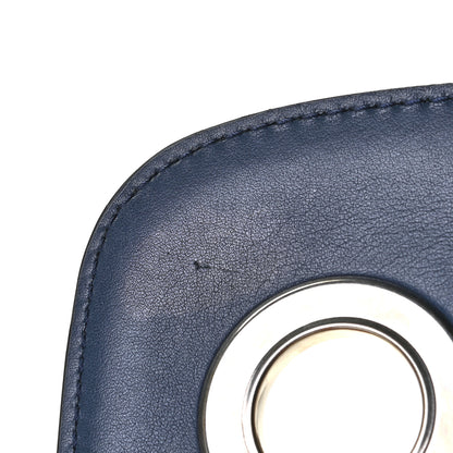 Burberry Smooth Calfskin 1983 Knight Check Grommet Chain Shoulder Bag Ink Blue 12 of 12