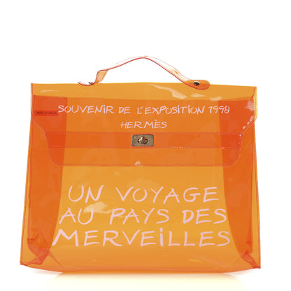Hermes Vinyl Souvenir De L'Exposition Kelly Orange 1 of 11