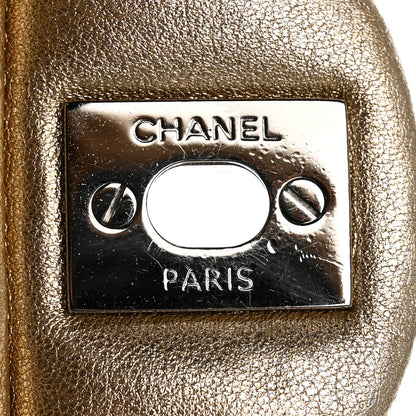 Chanel Metallic Lambskin Quilted Mini Side Stitch Rectangular Flap Gold 11 of 11