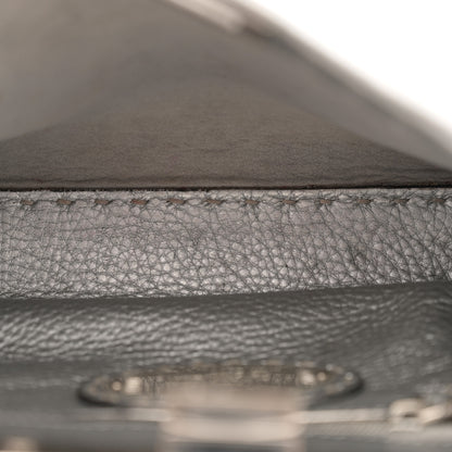 Fendi Cuoio Romano Lux Selleria Mini Peekaboo Iconic Satchel Argento 5 of 15