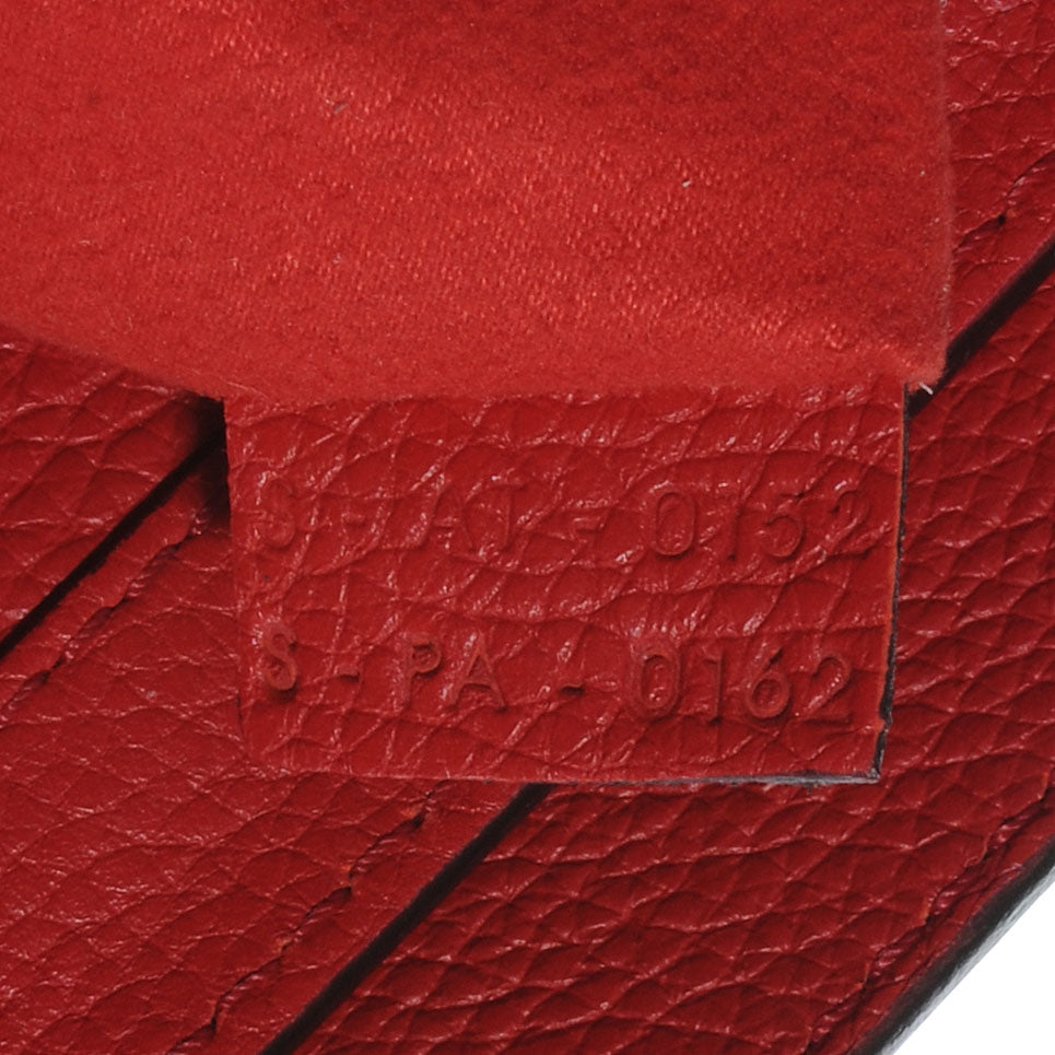 Drummed Leather Micro Luggage Coquelicot