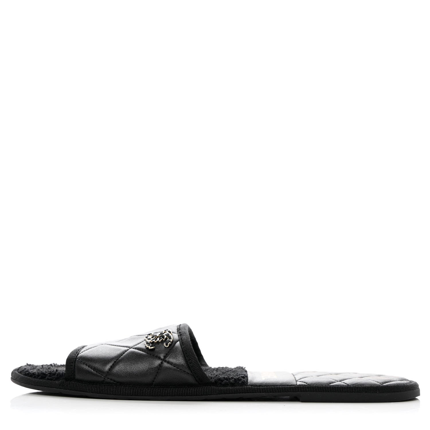 Chanel Lambskin CC Flat Mules M Black 1 of 18