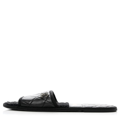 Chanel Lambskin CC Flat Mules M Black 1 of 18