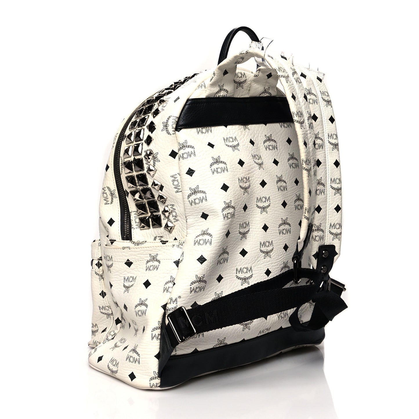 Visetos Crown Stud Medium Stark Backpack White