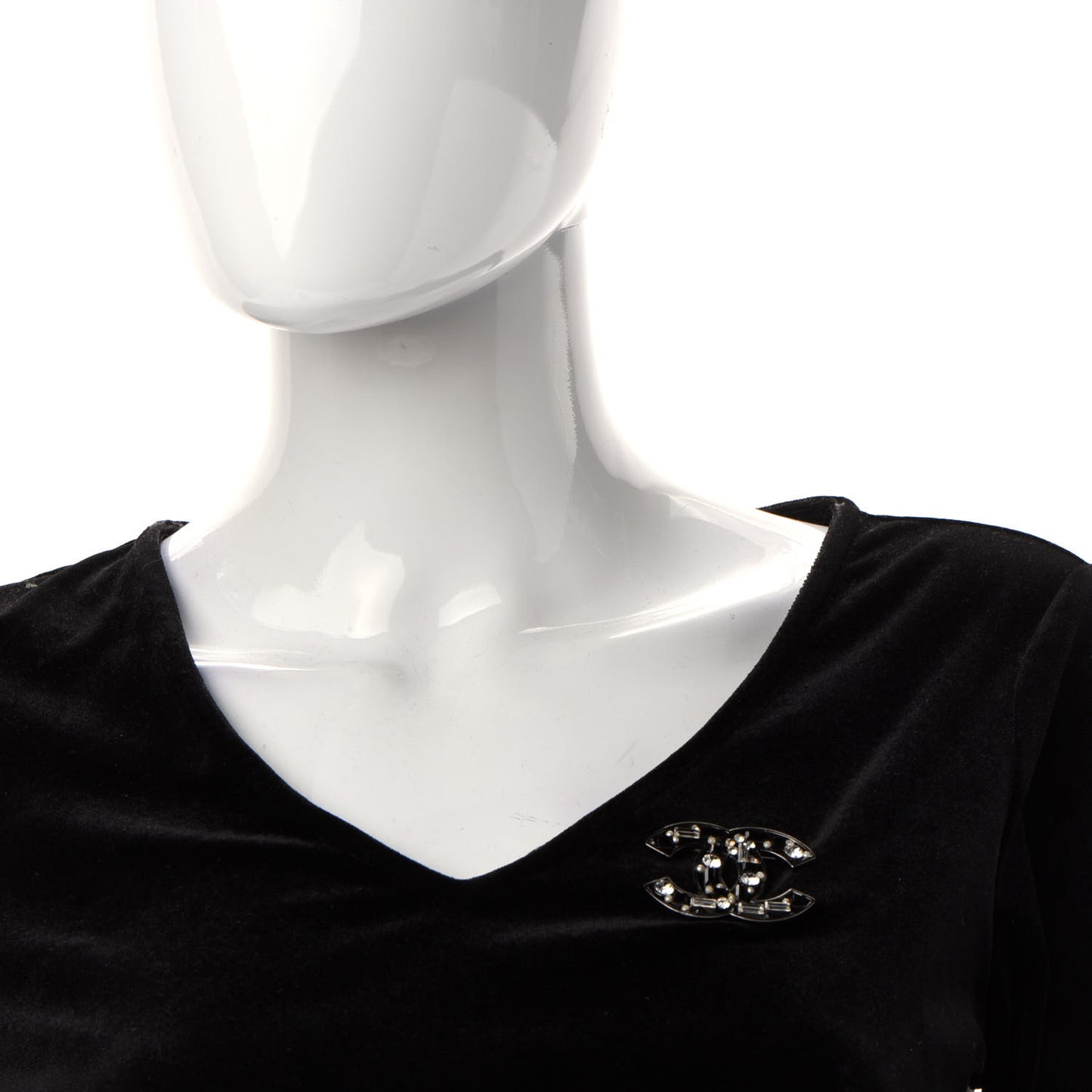 Ruthenium Pearl Crystal CC Brooch