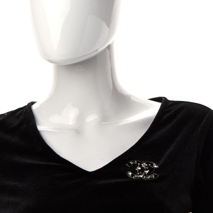 Chanel Ruthenium Pearl Crystal CC Brooch 2 of 5