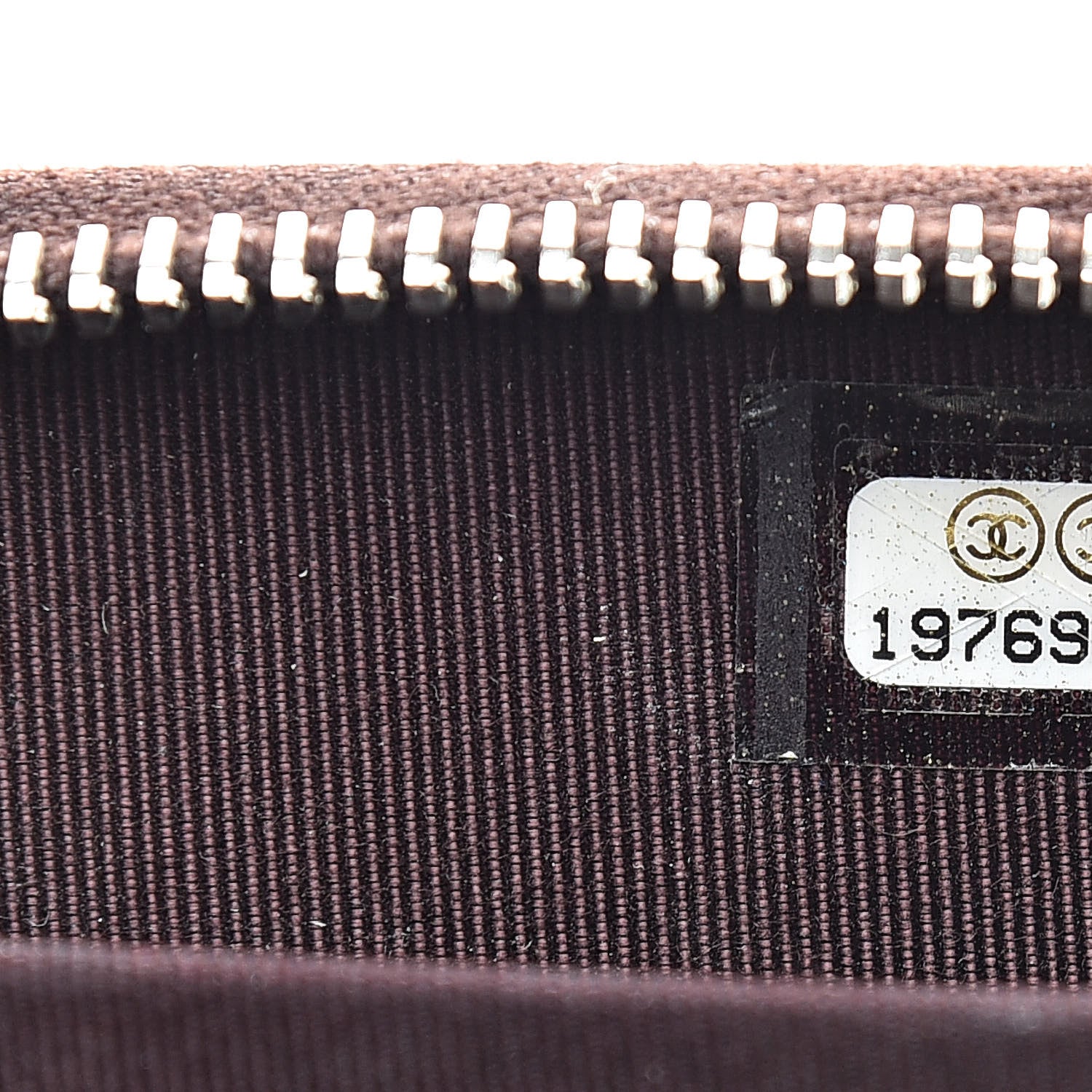 Chanel Caviar Quilted Zip Coin Purse Burgundy 7 of 8