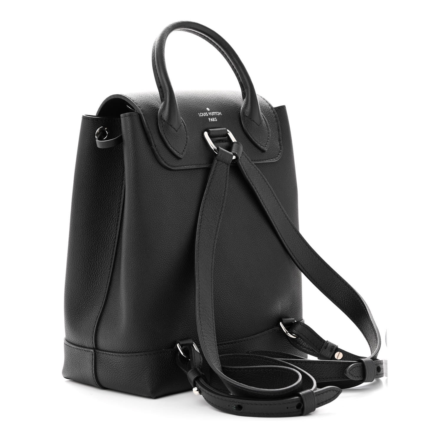 Louis Vuitton Calfskin Lockme Backpack Black 3 of 10