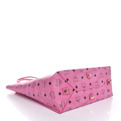 MCM Visetos Shopper Tote Pink 4 of 6