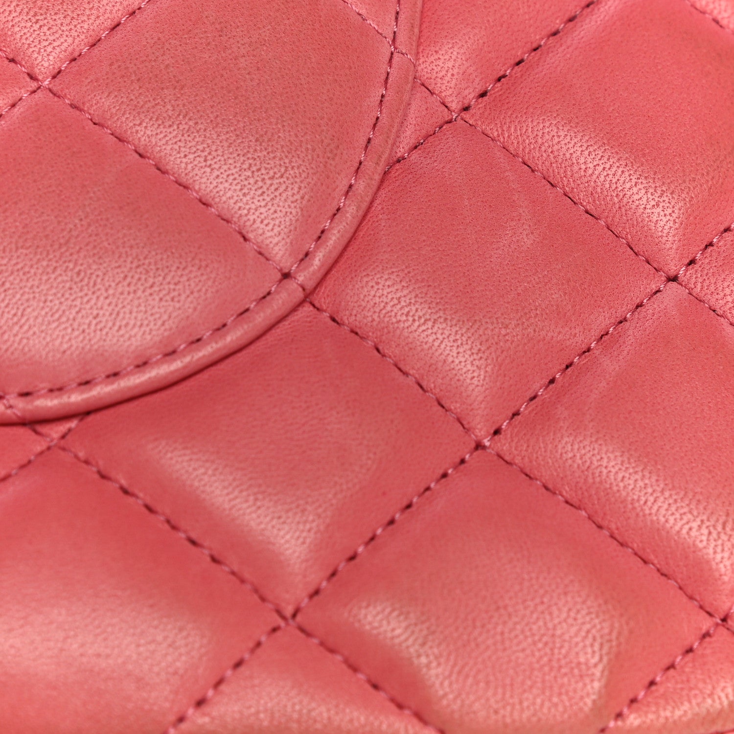 Chanel Lambskin Quilted Jumbo Double Flap Pink 27 of 29