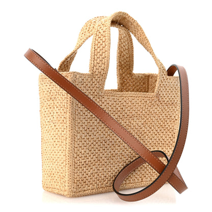 Loewe Raffia Paula's Ibiza Small Font Tote Natural Tan 3 of 9