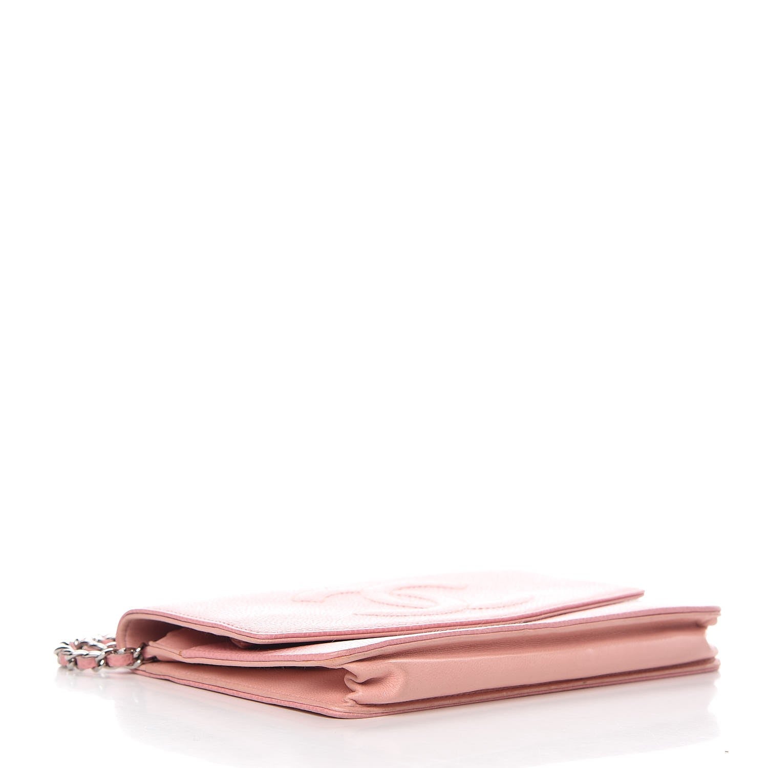 Chanel Caviar Timeless CC Wallet On Chain WOC Pink 4 of 12