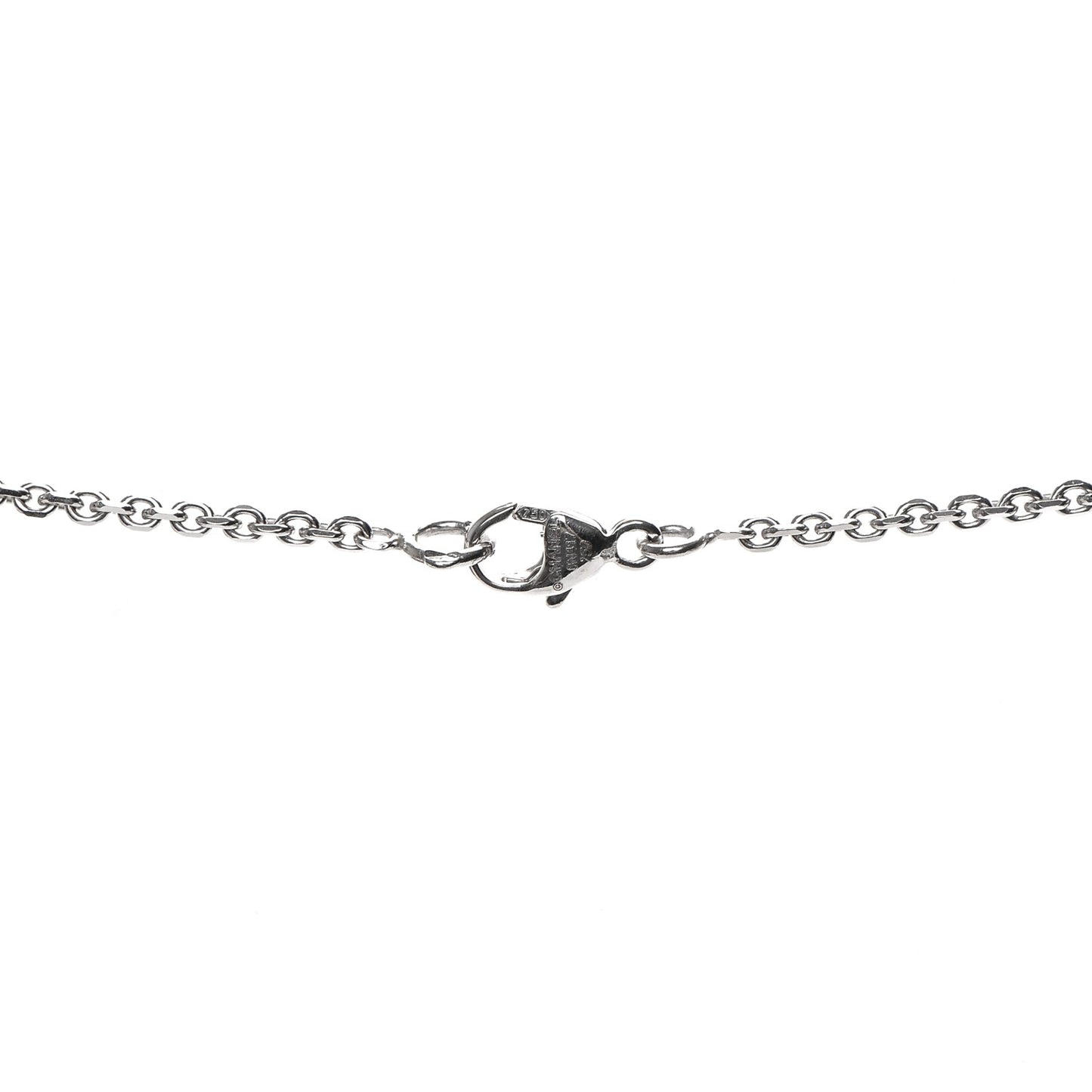 18K White Gold Diamond Ceramic Pendant Necklace Black