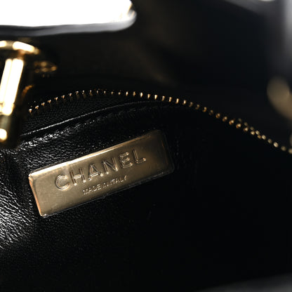 Chanel Shiny Lambskin Pony Hair Cheetah Printed Mini 31 Shopping Bag Light Beige Black 5 of 9