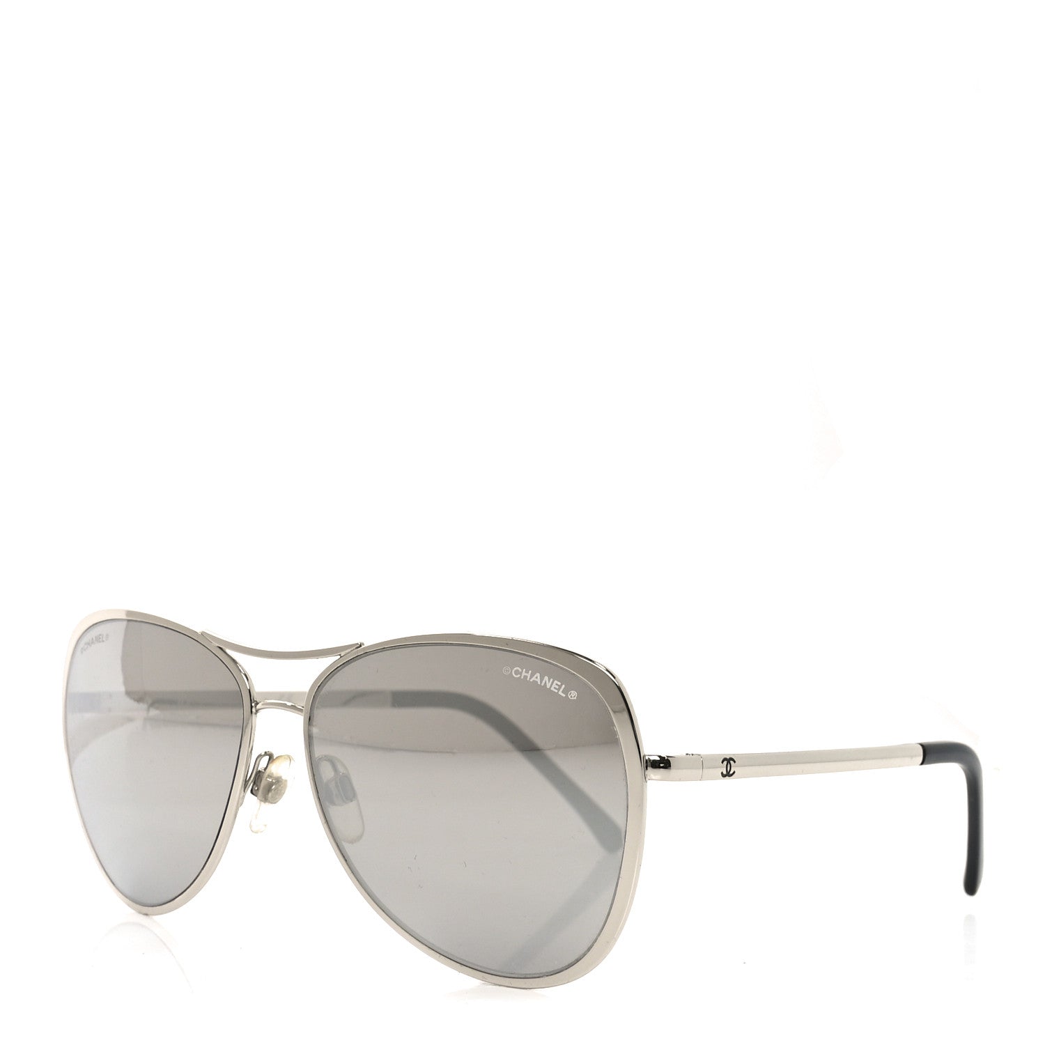 Chanel Pilot Summer Aviator Sunglasses 4223 Silver 1 of 7