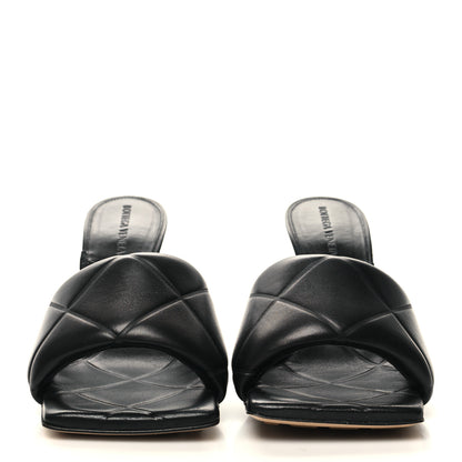 Bottega Veneta Nappa Quilted Rubber Lido Mule Sandals 39.5 Black 2 of 7
