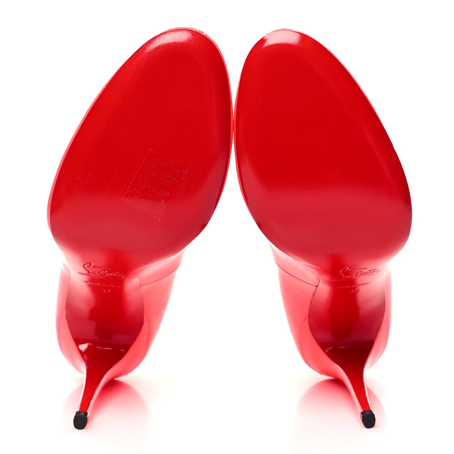 Christian Louboutin Patent Fifille 100 Pumps 37 Fluo Rose 5 of 8