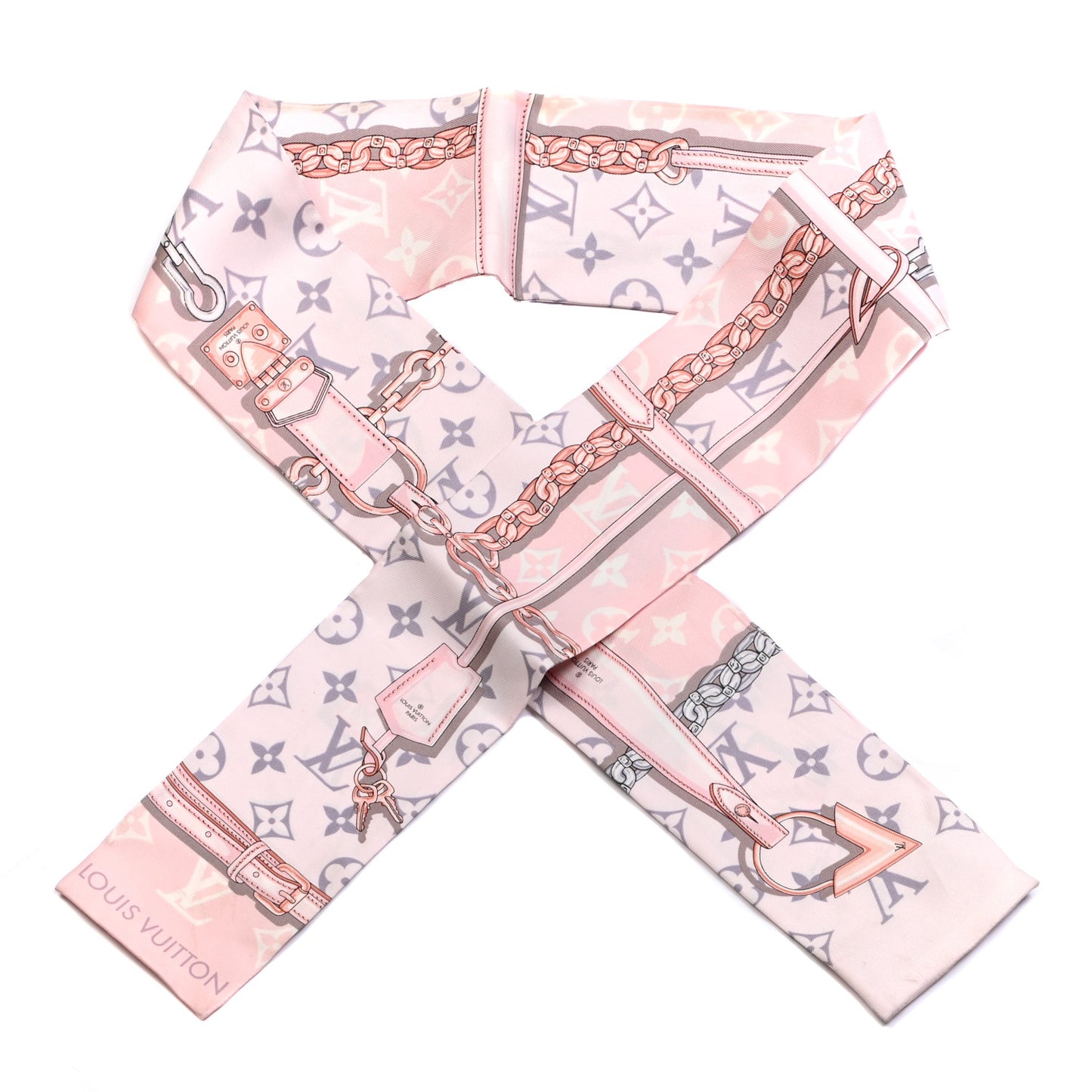 Silk Monogram Confidential Bandeau Light Pink