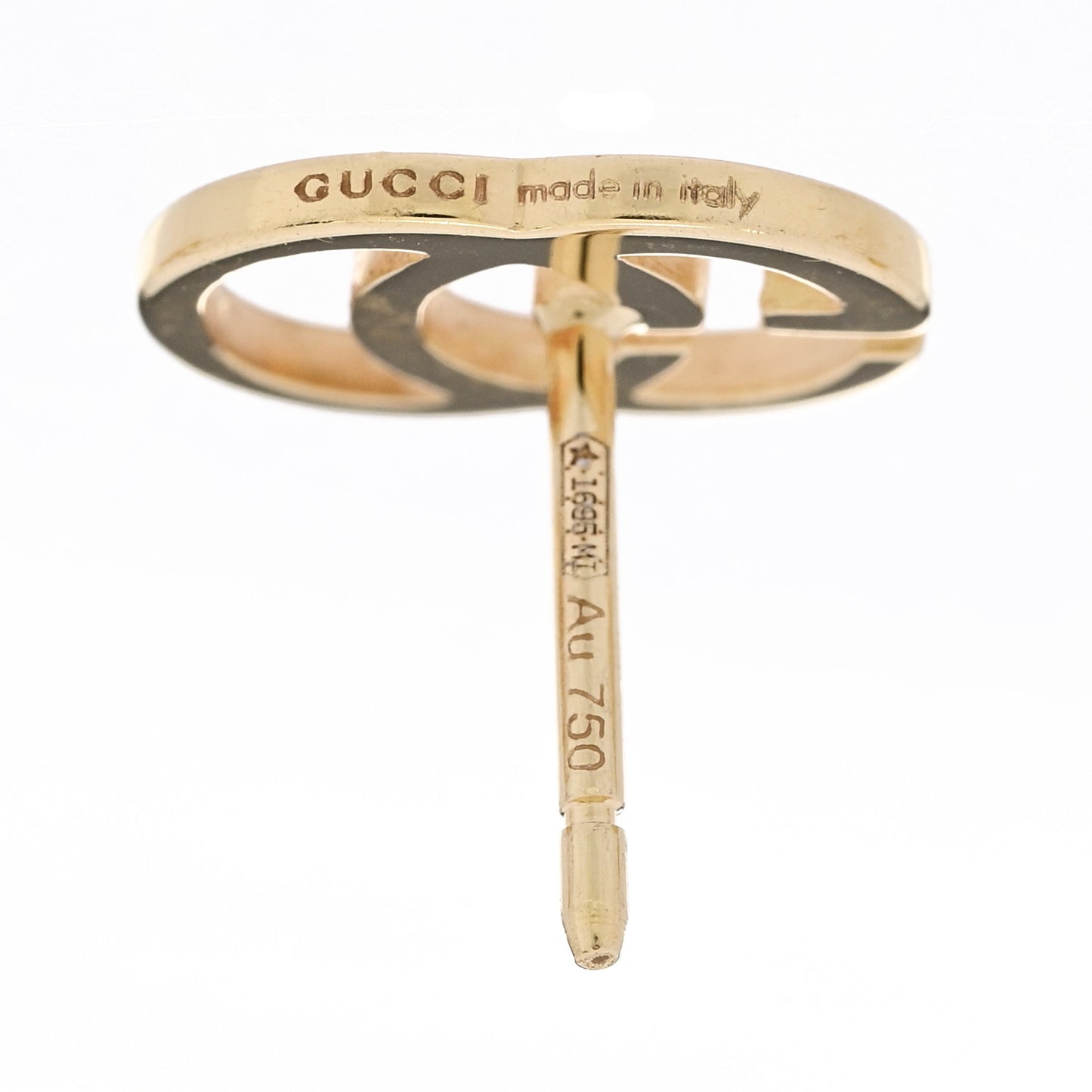 18K Yellow Gold Running G Stud Earrings