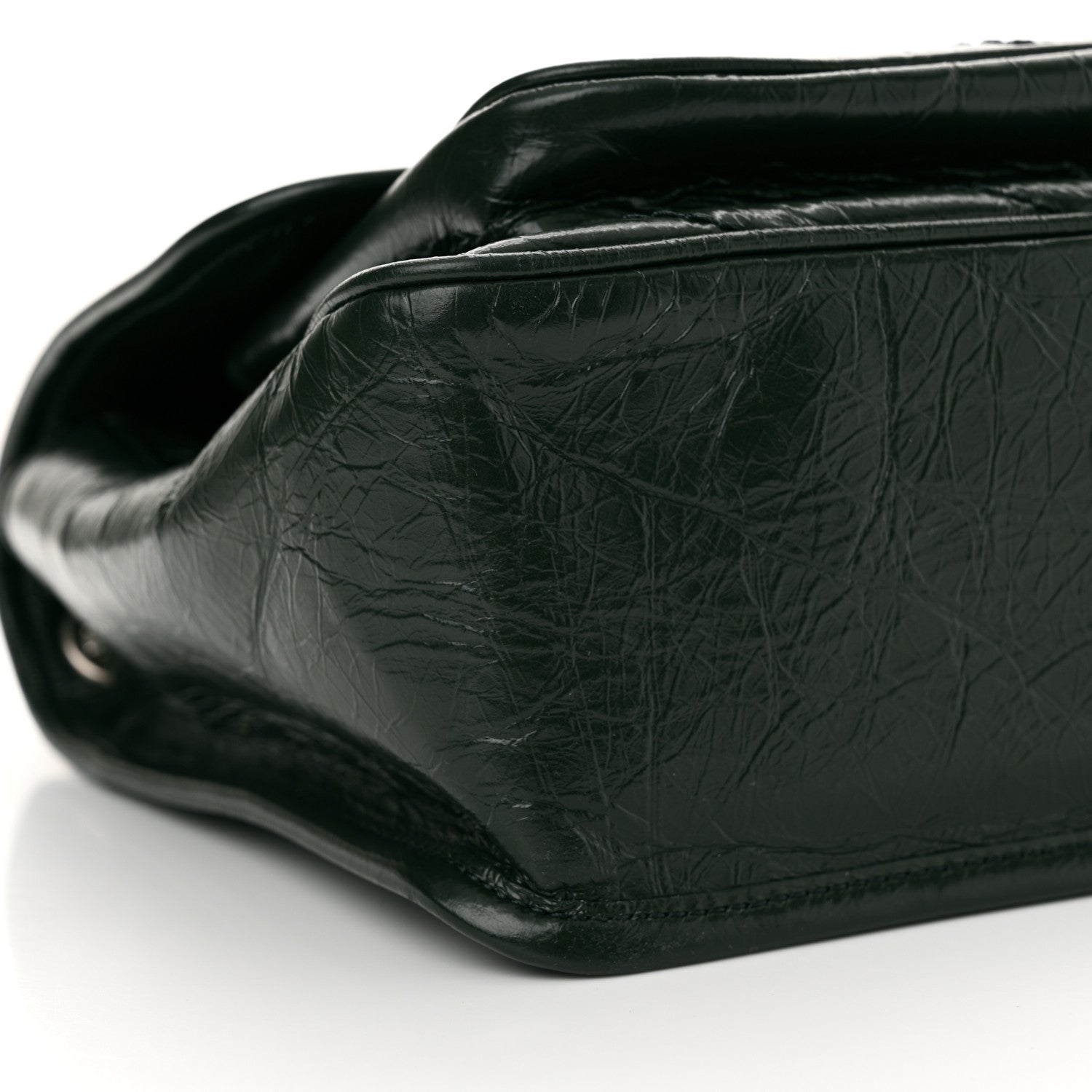 Saint Laurent Crinkled Lambskin Matelasse Monogram Medium Niki Chain Satchel Dark Green 9 of 10