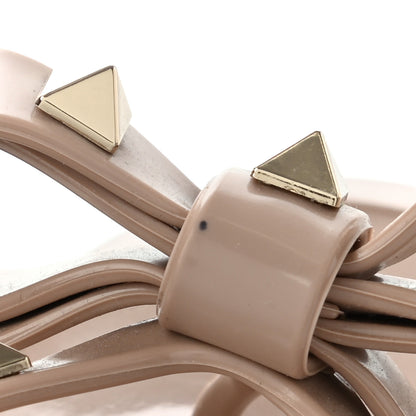 Valentino Garavani PVC Jelly Rockstud Bow Thong Sandals 38 Poudre 8 of 8