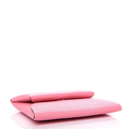 Hermes Chevre Mysore Verso Bastia Coin Purse Rose Confetti Brique 4 of 7