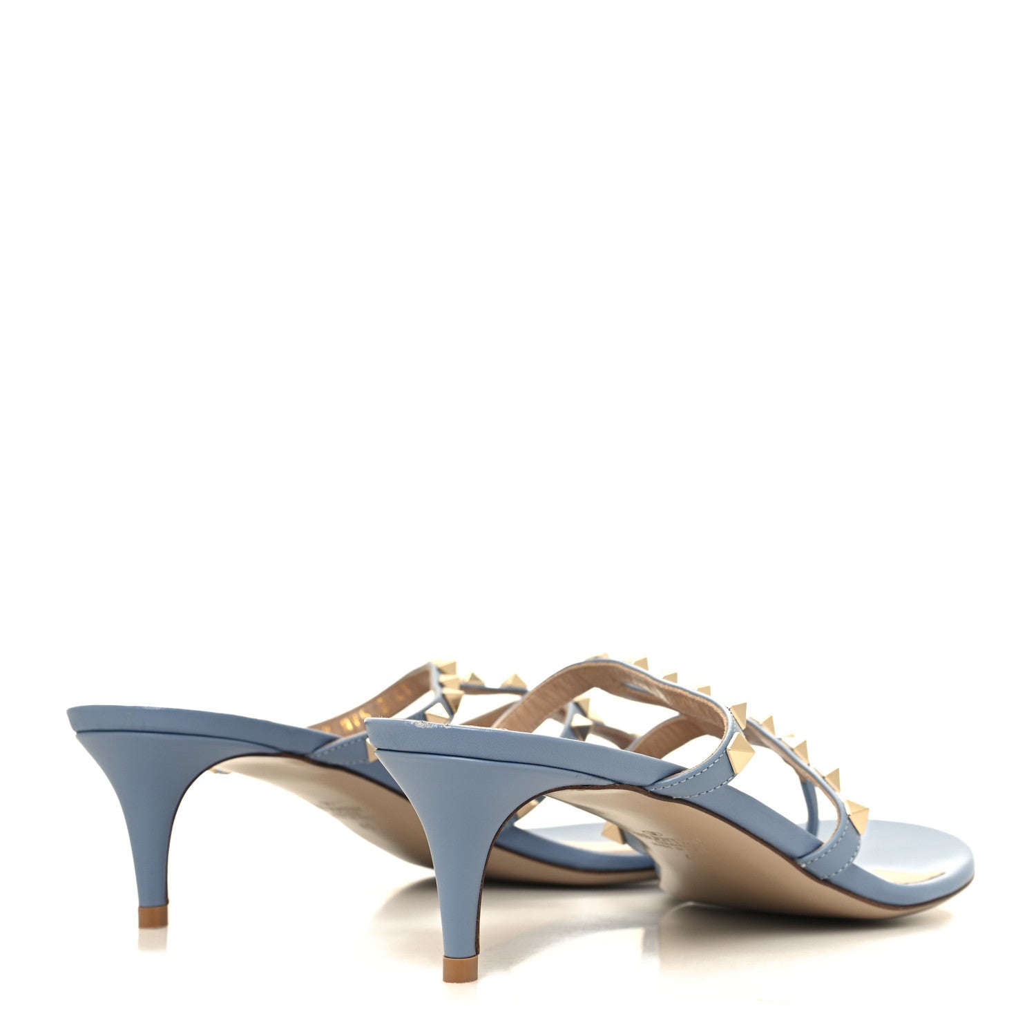 Valentino Garavani Calfskin Rockstud 50mm Flip Flop Thong Sandals 41 Niagara 4 of 9