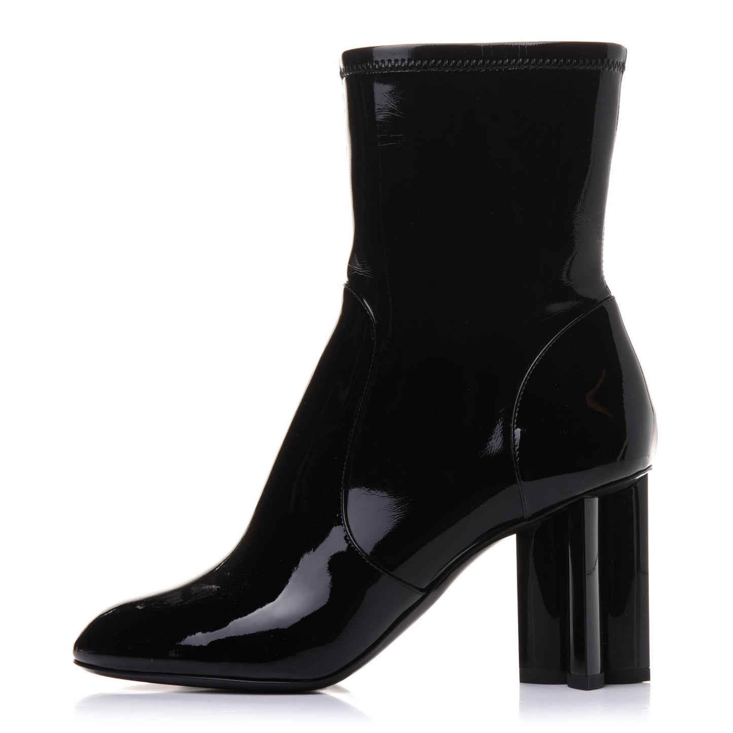 Patent Silhouette Ankle Boots 38.5 Black
