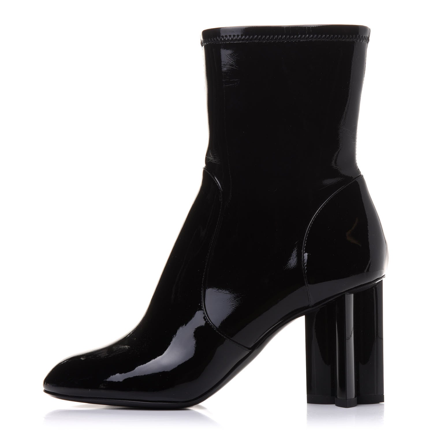 Louis Vuitton Patent Silhouette Ankle Boots 38.5 Black 1 of 11