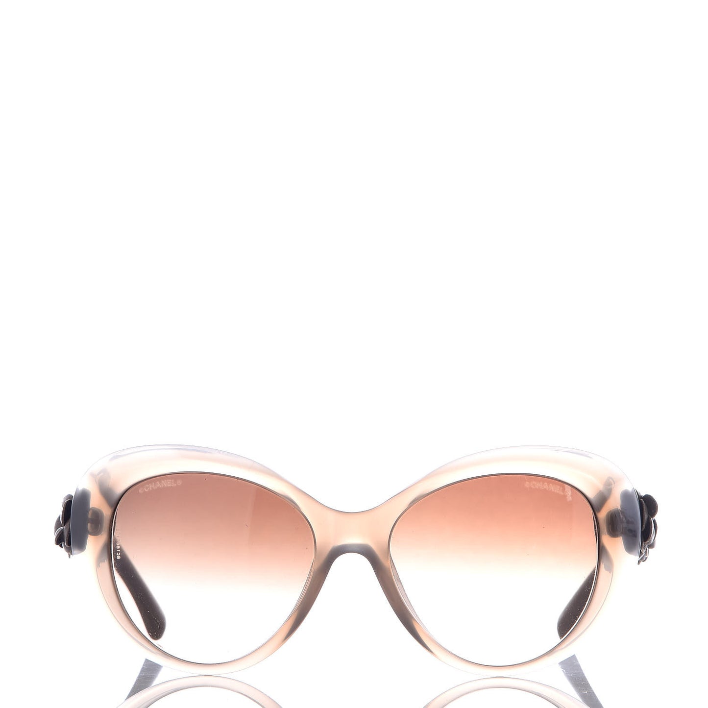 Lambskin Camellia CC Sunglasses 5318-Q Brown