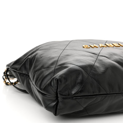 Chanel Shiny Calfskin Quilted Small Chanel 22 Black 9 of 11