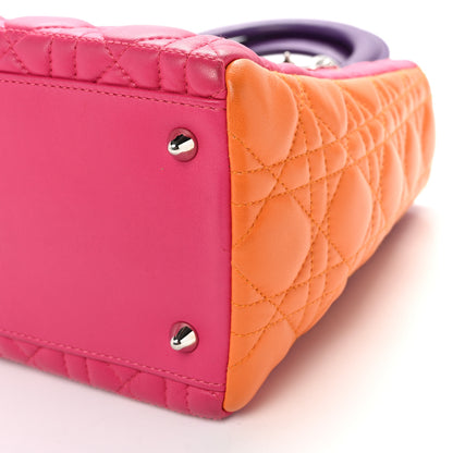 Christian Dior Lambskin Cannage Medium Tri-Color Lady Dior Pink 10 of 11
