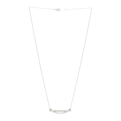 Tiffany Platinum Diamond Flower Cluster Pendant Necklace 3 of 6