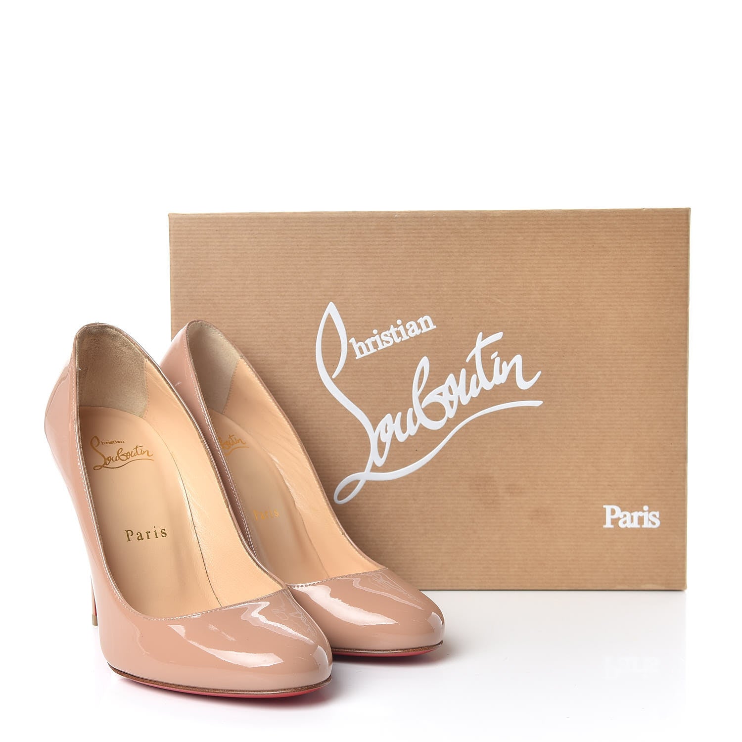 Christian Louboutin Patent Fifille 100 Pumps 36 Nude 9 of 9
