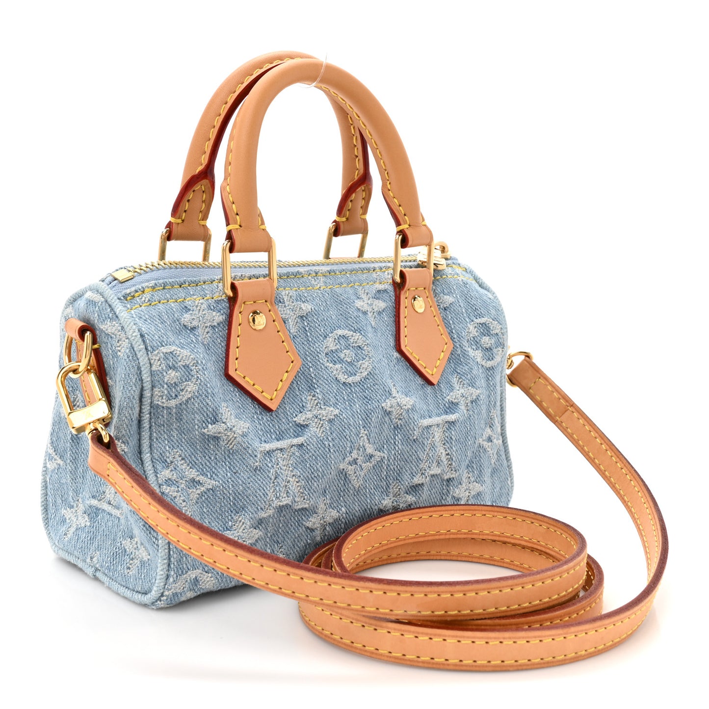Monogram Denim Nano Speedy Sky Blue