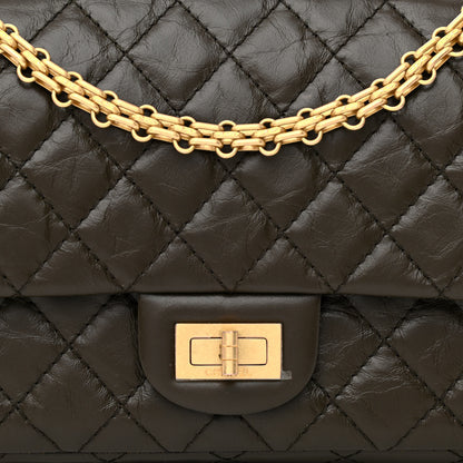 Chanel Aged Calfskin Quilted 2.55 Reissue 225 Flap Dark Green 7 of 10