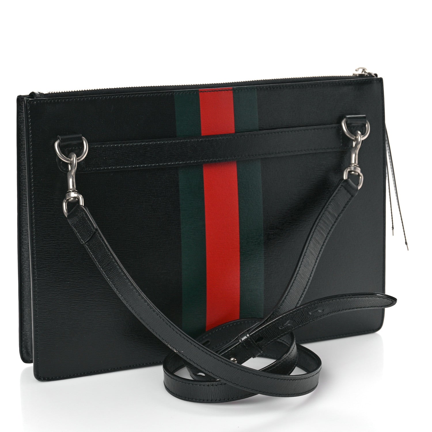Gucci Calfskin Kingsnake Print Messenger Black 3 of 10