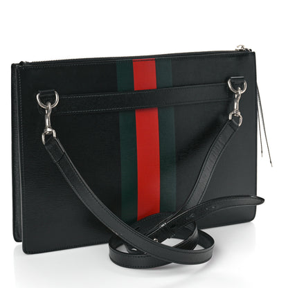 Gucci Calfskin Kingsnake Print Messenger Black 3 of 10