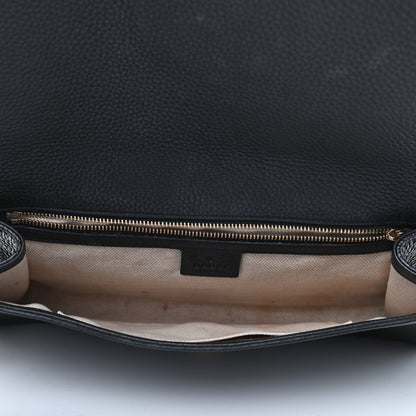 Gucci Pebbled Calfskin Medium Soho Clutch Black 5 of 9