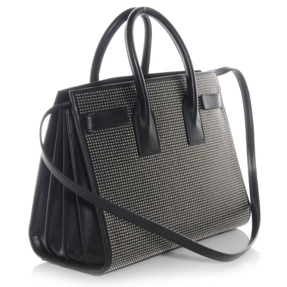 Saint Laurent Studded Leather Small Sac de Jour Carryall Black 3 of 8