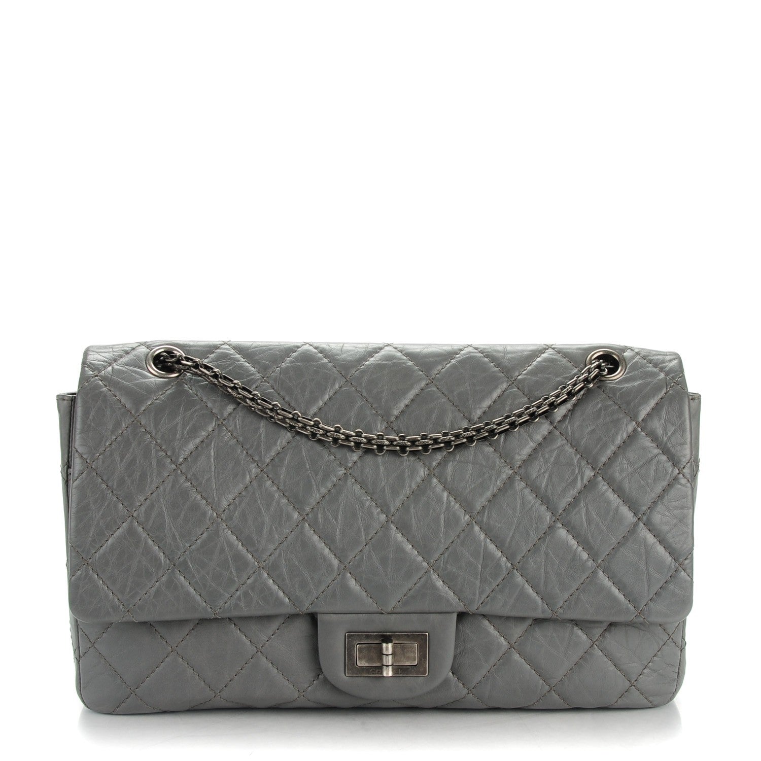 Chanel Aged Calfskin Quilted 2.55 Reissue 227 Flap Grey 1 of 8