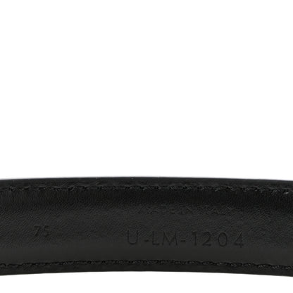 Celine Box Calfskin Small 18mm Triomphe Belt 75 30 Black 6 of 6
