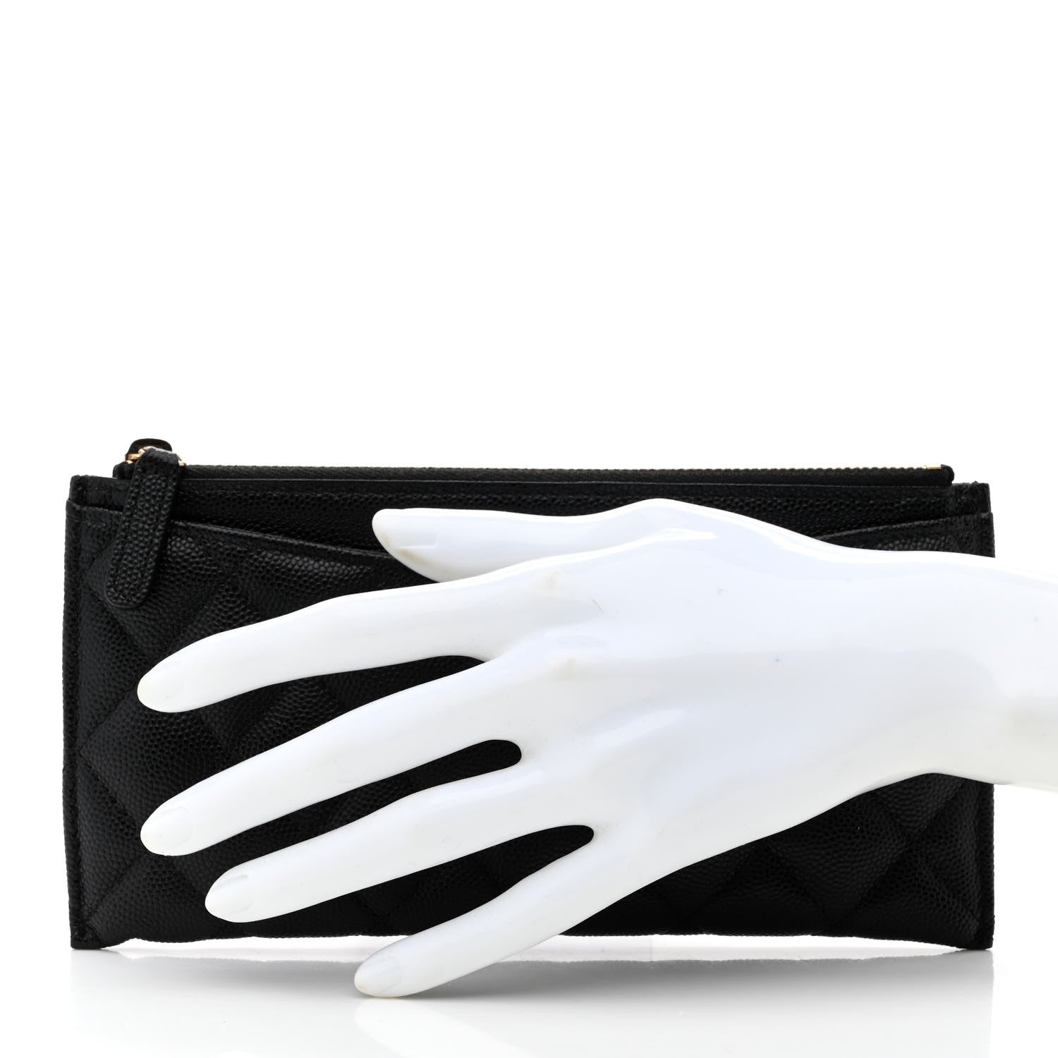 Chanel Caviar Quilted Classic Zip Pouch Black 2 of 8