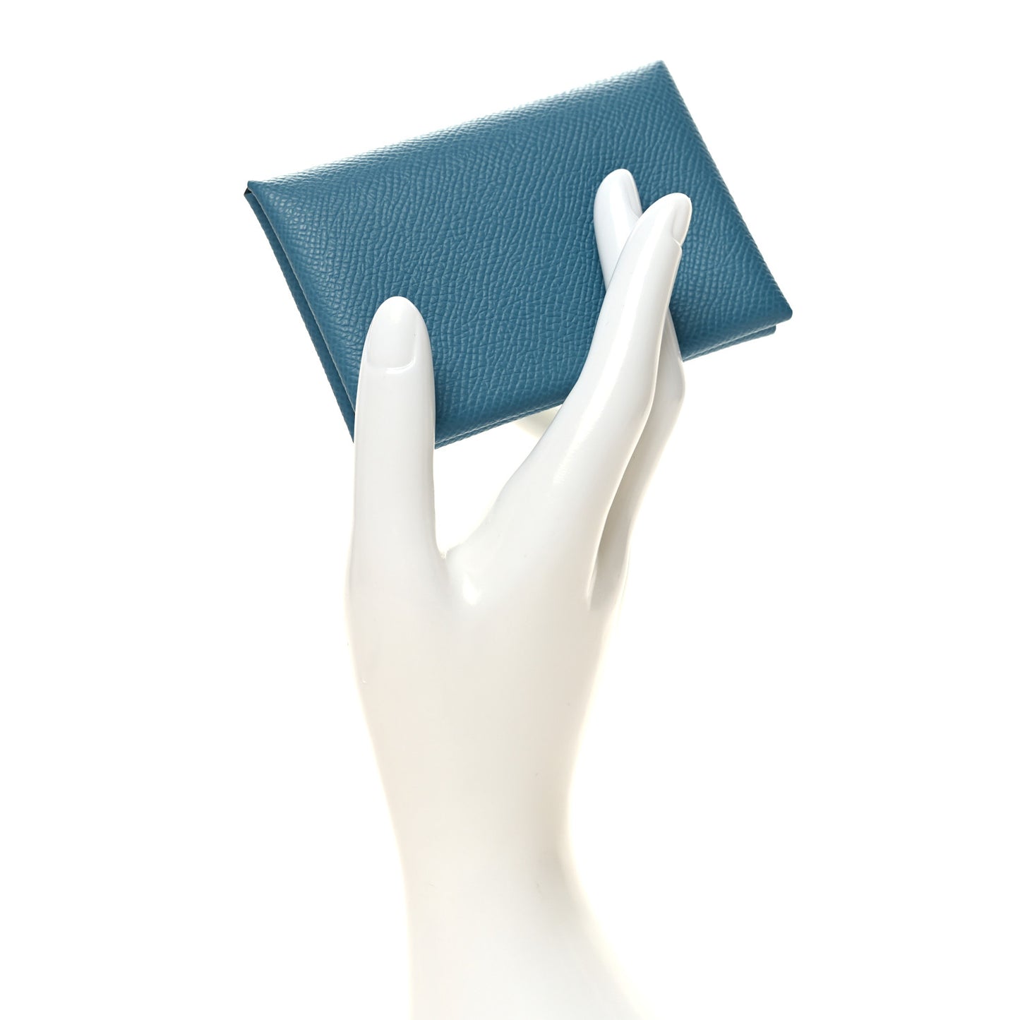 Epsom Calvi Duo Card Case Blue Jean
