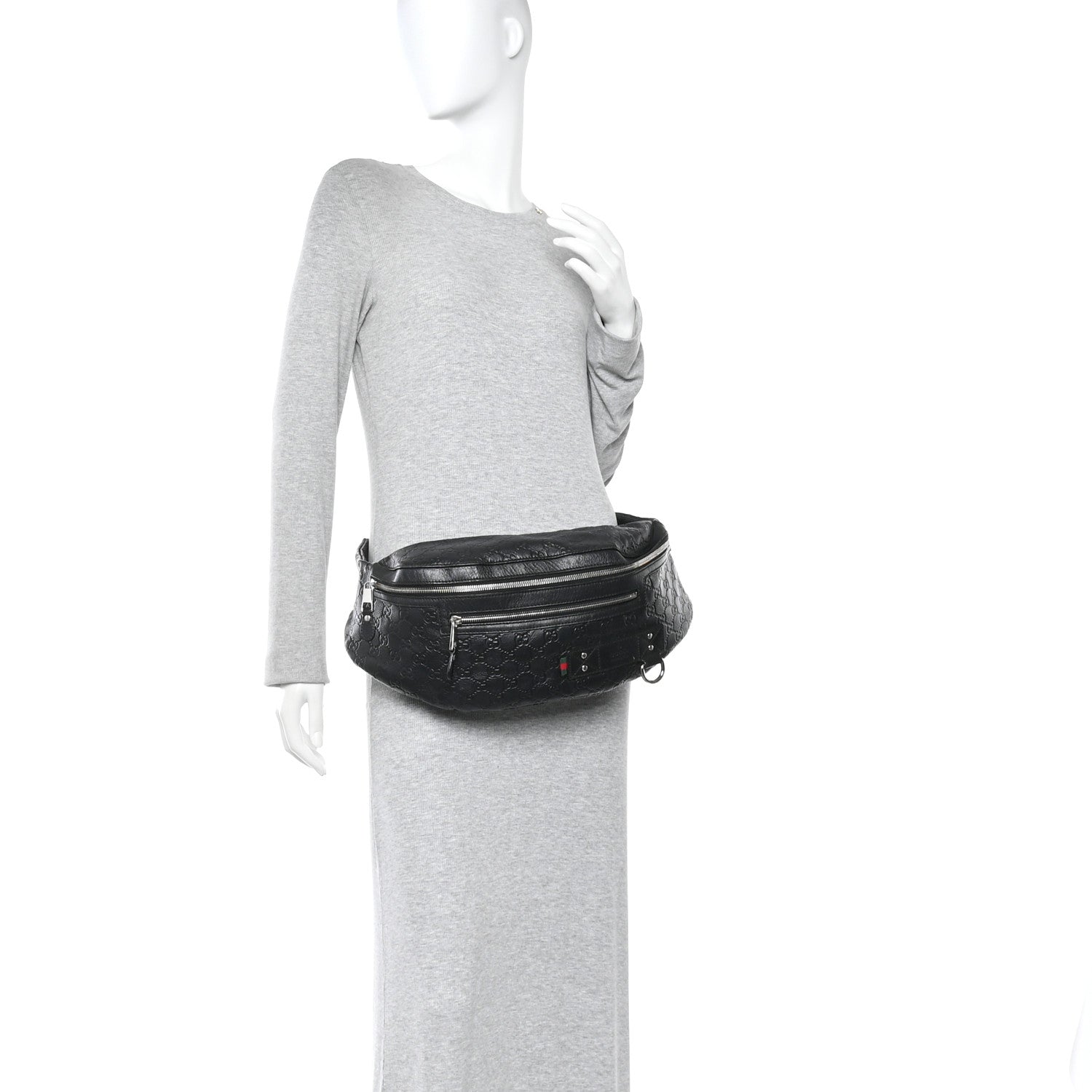 Gucci Guccissima Web Belt Bag Black 2 of 11